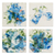 Quadriptych, 'Blue Thoughts' (set of 4) - Abstract Painting Quadriptych (Set of 4) thumbail