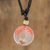Handcrafted pendant necklace, 'Arbol de la Vida in Red' - Tree of Life Pendant Necklace
