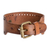 Men's faux leather cuff bracelet, 'Tamarindo Trend in Brown' - Brown Faux Leather Bracelet for Men