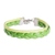 Braided faux leather wristband bracelet, 'Lime Spirit' - Bright Green Faux Leather Bracelet