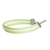 Faux suede wristband bracelet, 'Kiwi Stripes' - Light Green and White Faux Suede Bracelet