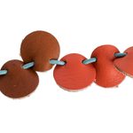 Leather strand necklace, 'Warm Stepping Stones' - Handmade Leather Necklace with Hematite Beads