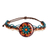 Macrame wristband bracelet, 'Mandala Magic' - Mandala Motif Macrame Bracelet (image 2a) thumbail