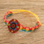 Macrame wristband bracelet, 'Splendid Mandala' - Multicolored Macrame Bracelet thumbail