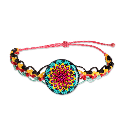 Makramee-Armband - Makramee-Armband mit Mandala-Motiv