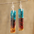 Recycled glass dangle earrings, 'Magic Colors' - Eco-friendly Dangle Earrings thumbail