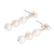 Cultured pearl dangle earrings, 'Subtle Rose' - Pink and White Cultured Pearl Earrings