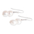 Aretes colgantes de perlas cultivadas - Pendientes de perlas cultivadas barrocas blancas