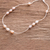 Cultured pearl link necklace, 'Feminine Energy' - Pink and White Cultured Pearl Necklace