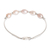 Cultured pearl pendant bracelet, 'Rose Essence' - Pink Cultured Pearl Bracelet