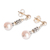 Gold-accented cultured pearl dangle earrings, 'Rose Glam' - Pink Cultured Pearl Earrings