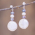 Cultured pearl beaded dangle earrings, 'Coin of the Realm' - Beaded Cultured Pearl Earrings thumbail