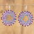 Pendientes colgantes con cuentas de cristal - Aretes colgantes con cuentas de vidrio rosa y azul de Costa Rica