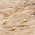 Crystal dangle earrings, 'Costa Rican Night' - 18K Gold Plated and Crystal Dangle Earrings from Costa Rica (image 2b) thumbail