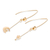 Crystal dangle earrings, 'Costa Rican Night' - 18K Gold Plated and Crystal Dangle Earrings from Costa Rica (image 2c) thumbail