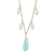 Gold plated pendant necklace, 'Crystal Falls' - Crystal Beaded Pendant Necklace (image 2c) thumbail