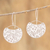 Sterling silver dangle earrings, 'Petal Paradise' - Floral Sterling Silver Earrings (image 2) thumbail