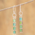 Beaded dangle earrings, 'Emerald Coast' - Green Glass Beaded Earrings (image 2) thumbail