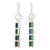 Beaded dangle earrings, 'Emerald Coast' - Green Glass Beaded Earrings thumbail