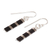 Beaded dangle earrings, 'Crosswalk' - Black and Silver Beaded Earrings (image 2c) thumbail