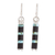 Beaded dangle earrings, 'Turquoise Night' - Glass Beaded Earrings thumbail
