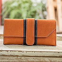 Leather wallet, Sweet Orange