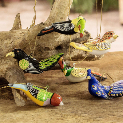 Juego completo de adornos de pájaros modernos, objetos decorativos