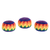 Cotton hacky sacks, 'Maya Colors' (set of 3) - Multicolored Cotton Hacky Sacks (Set of 3) (image 2c) thumbail