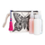 Cotton cosmetic bag, 'Monarch' - Block Print Cosmetic Bag (image 2e) thumbail