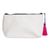 Cotton cosmetic bag, 'Patzun' - Relief Print Cosmetic Bag
