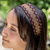 Cotton headband, 'Diamond Maze' - Handwoven Cotton Headband from Guatemala