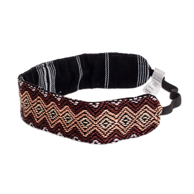 Stirnband aus Baumwolle - Handgewebtes Baumwoll-Stirnband aus Guatemala