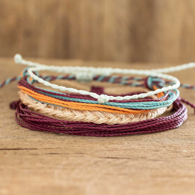 Braided cord bracelets, Free Traveler (set of 4)