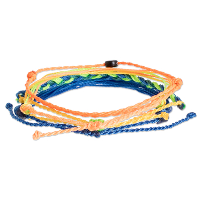 Macrame bracelets, 'San Gaspar Smile' (set of 4) - Multicolored Macrame Bracelets (Set of 4)