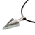 Jade pendant necklace, 'Straight Arrow' - Unisex Light Green Jade Necklace (image 2d) thumbail