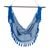 Cotton hammock chair, 'Take Me to the Beach' - Artisan Crafted Blue Cotton Hammock Chair