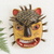 Wood mask, 'Powerful Jaguar' - Carved Wood Decorative Jaguar Mask from Guatemala (image 2) thumbail
