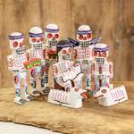 Wood nativity scene, 'Death and Birth' (7 pieces) - Wood Nativity Scene Figures in Skeletal Form (7 Pieces)