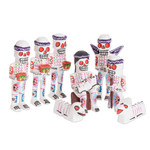 Wood nativity scene, 'Death and Birth' (7 pieces) - Wood Nativity Scene Figures in Skeletal Form (7 Pieces)