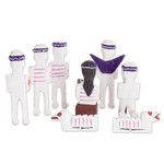 Wood nativity scene, 'Death and Birth' (7 pieces) - Wood Nativity Scene Figures in Skeletal Form (7 Pieces)