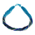 Glass beaded torsade necklace, 'Translucent Sea' - Hand Beaded Torsade Necklace (image 2a) thumbail