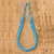 Glass beaded long necklace, 'Lovely Sea' - Blue Beaded Long Necklace thumbail
