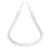 Glass beaded long necklace, 'Winter Snow' - White Long Bead Necklace thumbail