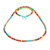 Glass beaded necklace, 'Colorful Strokes' - Multicolored Beaded Strand Necklace thumbail