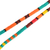 Glass beaded necklace, 'Colorful Strokes' - Multicolored Beaded Strand Necklace (image 2d) thumbail