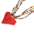 Beaded pendant necklace, 'Vibrant Love' - Heart Pendant Beaded Necklace (image 2b) thumbail