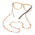 Beaded eyeglass lanyard, 'Sololá Fiesta in Orange' - Artisan Crafted Eyeglass Lanyard
