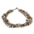 Beaded torsade necklace, 'Black and Gold' - Gold and Black Bead Necklace thumbail
