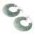 Jade hoop earrings, 'Zacapa Dew' - Natural Guatemalan Jade Hoop Earrings (image 2c) thumbail