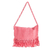Cotton blend shoulder bag, 'Cartago Pink' - Handwoven Eco Friendly Pink Shoulder Bag from Costa Rica (image 2a) thumbail